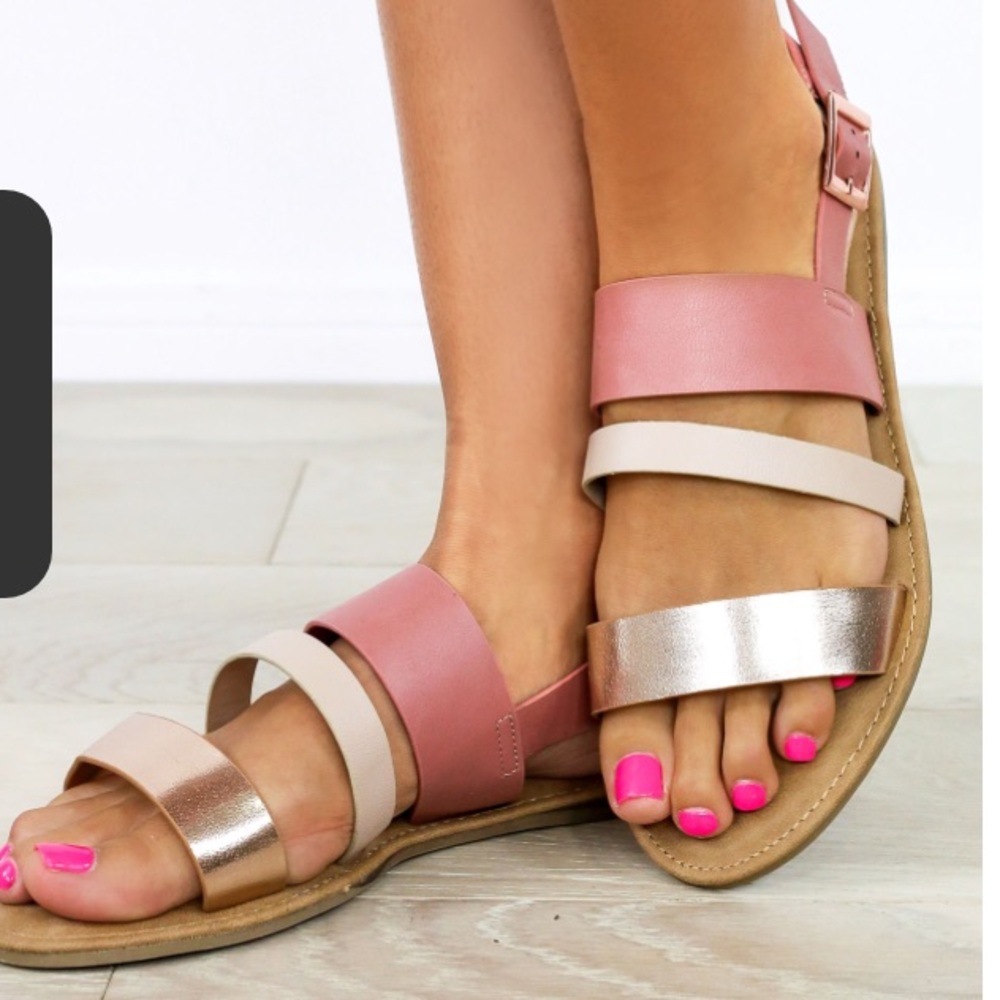 Sunny feet slide on sandals size 8.5
